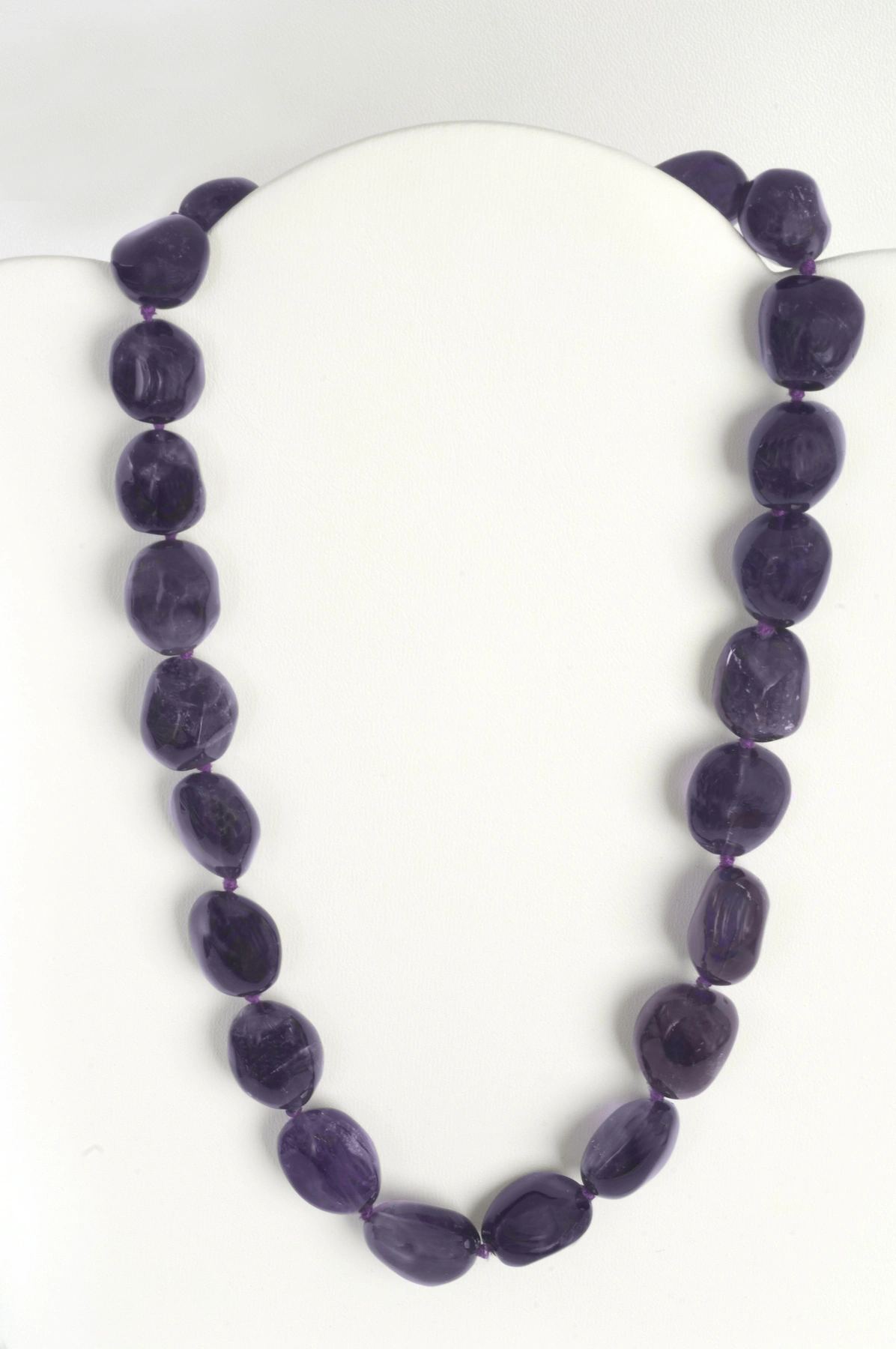 Amethyst chunky style large beaded necklace
