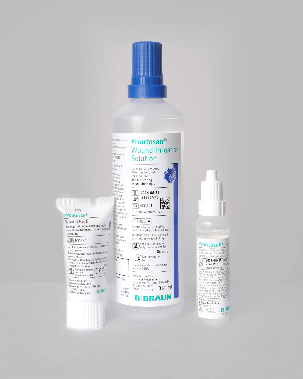 Prontosan wound care products, irrigation solution and Wound Gel X